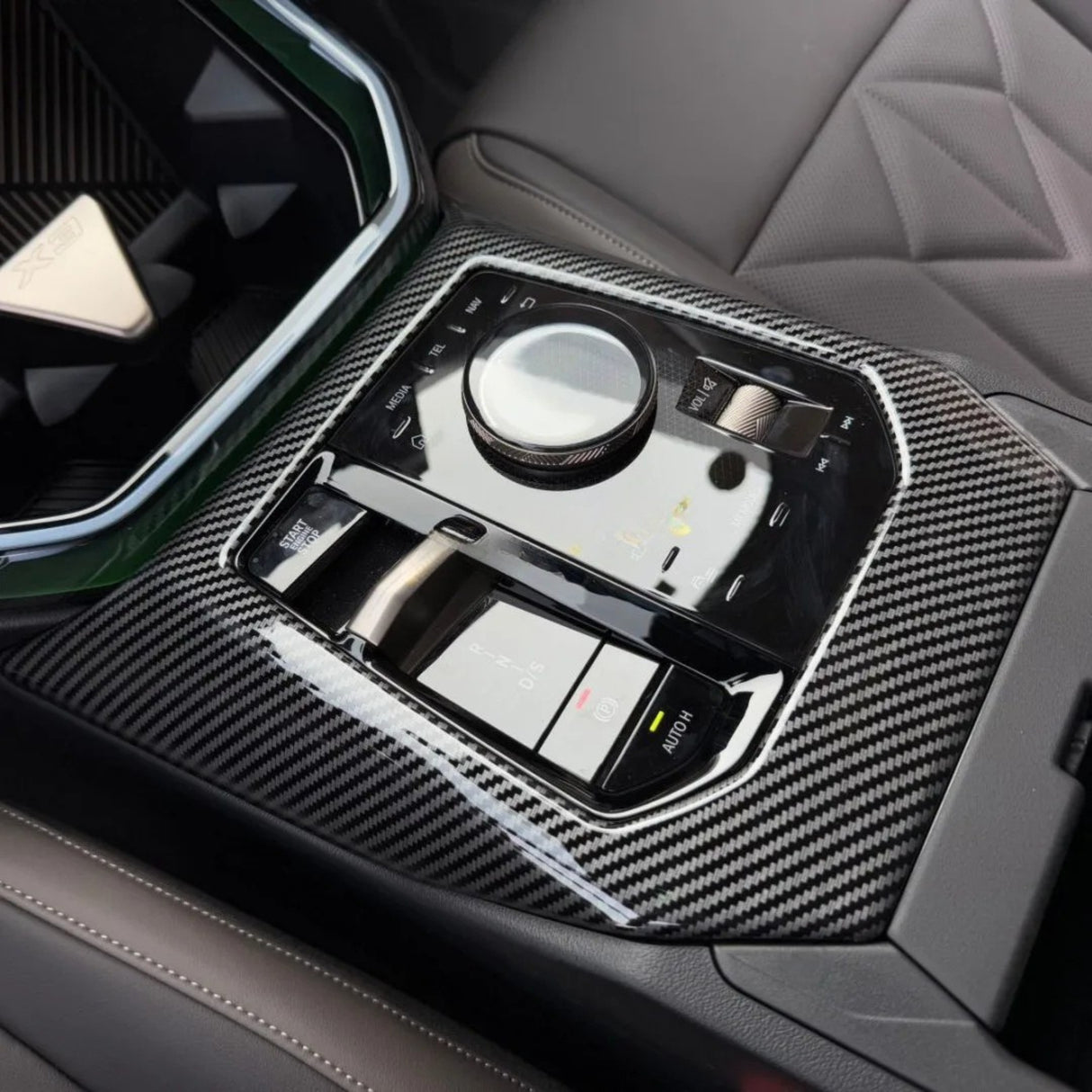 BMW X3 G45 2025–2026 Carbon Fiber Style Gear Shift Panel Cover Interior Trim