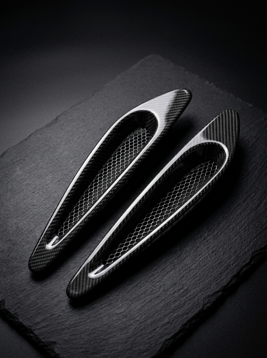 McLaren 720S Spider Dry Carbon Fiber Hood Vents OEM Style 2017 - 2019