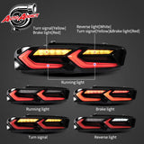 2019-2025 CHEVY CAMARO VELOX LED TAILLIGHTS GLOSS BLACK/RED LENS