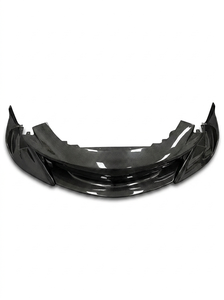 2015-2019 McLaren 540C 570S 600LT Polished Front Bumper Lip Splitter - Dry Carbon Fiber