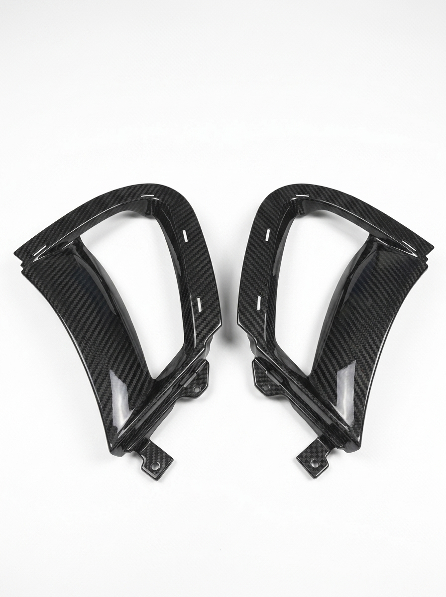 McLaren 720S Spider Dry Carbon Fiber Front Bumper Side Vents OEM Style 2017 - 2019 Pair