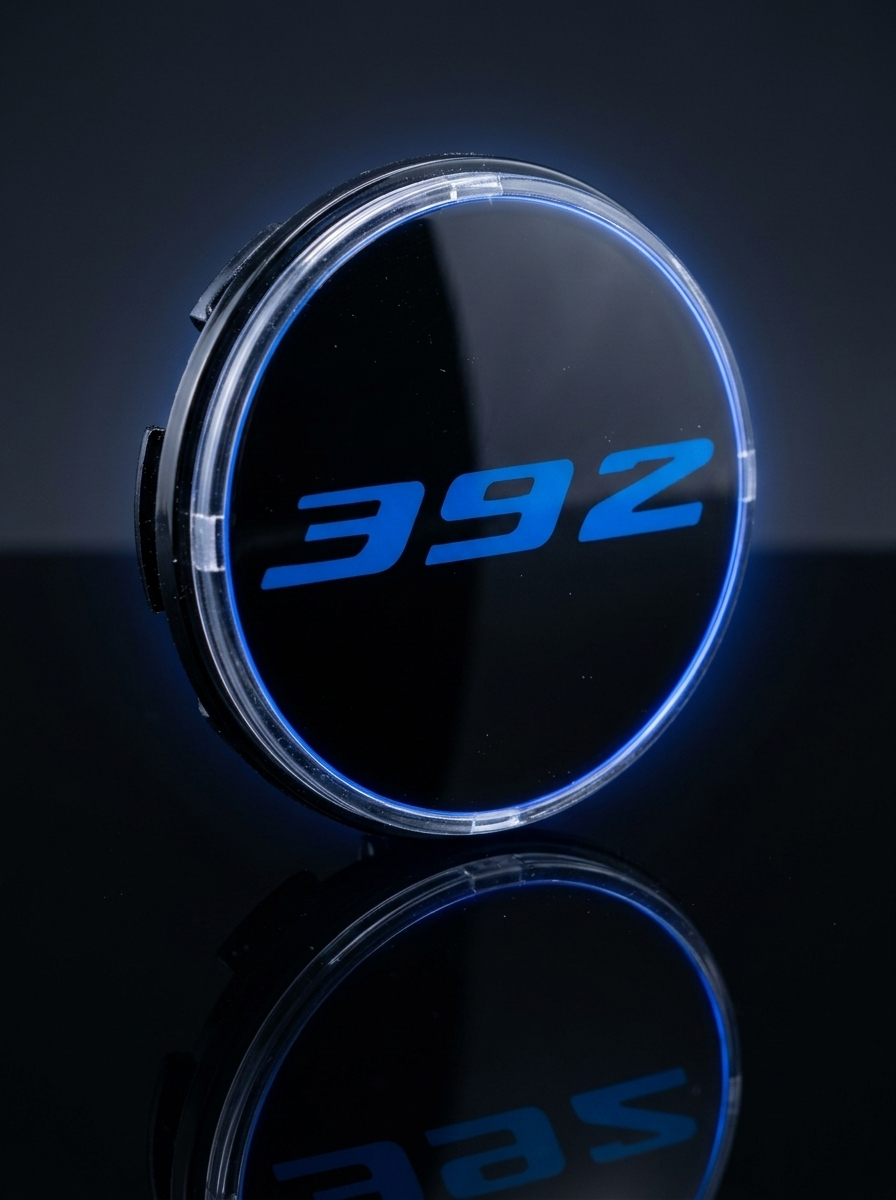 Dodge Challenger Charger 300 SRT Floating Self-Leveling LED 63mm Wheel Center Caps (Set of 4) - Metal