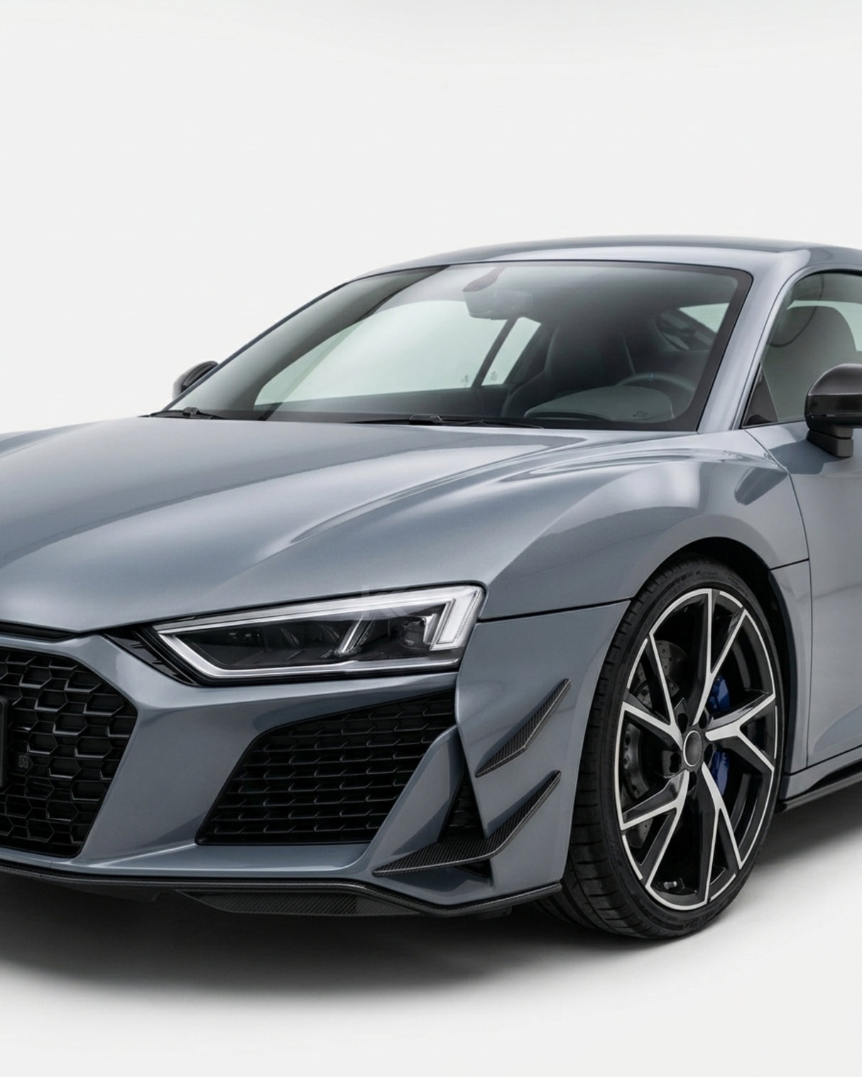 2022–2023 Audi R8 V10 GT & Performance Coupe P-Style Front Bumper Canards – Dry Carbon Fiber