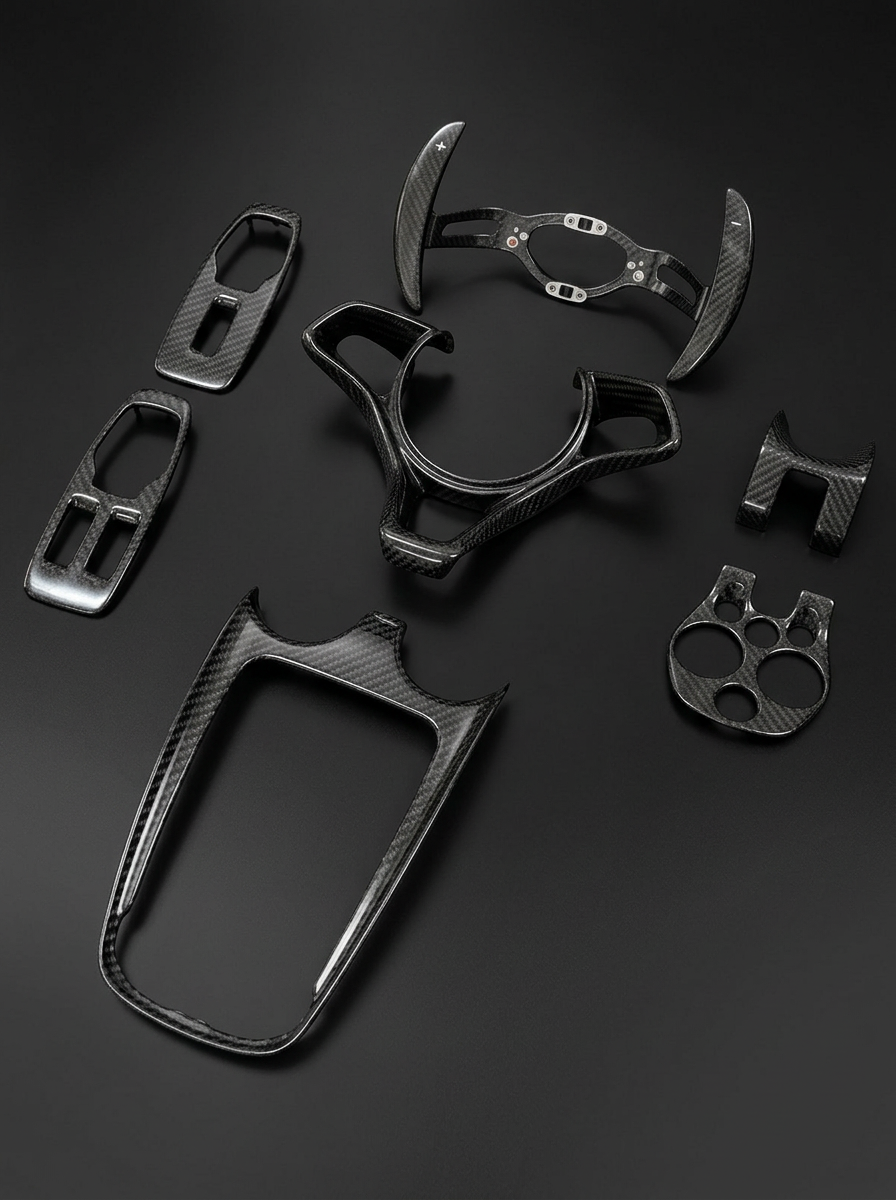 McLaren 540C 570S Spider Dry Carbon Fiber Interior Trim Set OEM Style 2015 - 2019
