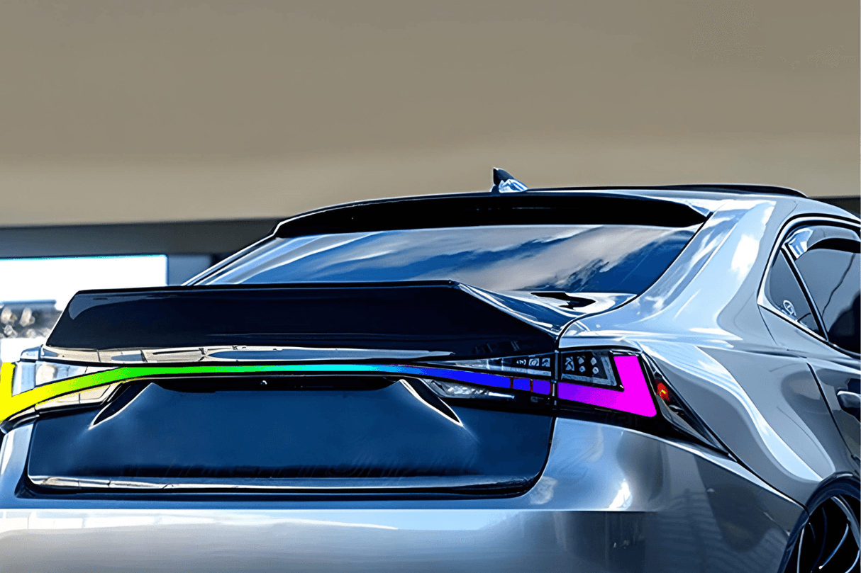Lexus IS 300h Modern Tail Light Upgrade (RGB Color Changing) LED Tail Lights (2014-2020) - K2 Industries