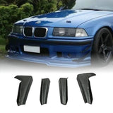 Front Bumper Canards for BMW E36 M3 – Carbon Fiber Aero Splitter Set (4-Piece)