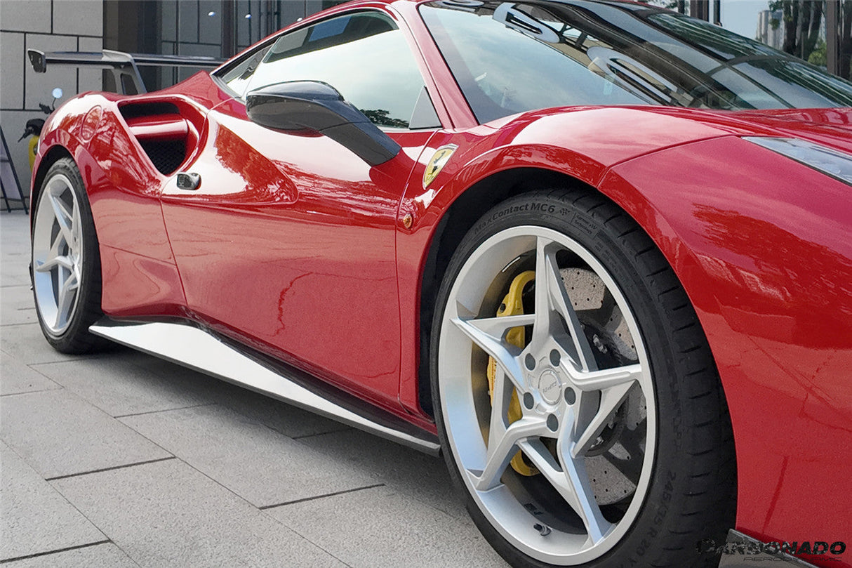 2015-2020 Ferrari 488 GTB Spier OE Style Carbon Fiber Side Skirts