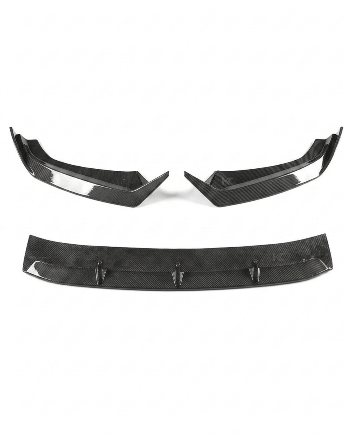 2017–2018 Audi A4 S-Line / S4 B9 Sedan 3-Piece Front Lip Kit – Carbon Fiber