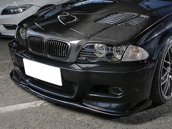 BMW 3 Series E46 M3 HM Style Carbon Fiber Front Lip (2001 - 2006) - K2 Industries