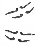2017–2019 Audi RS3 8V Sedan Front Bumper Fins – Carbon Fiber