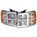 Spec-D Headlights Chevy Silverado (2007-2013) w/ LED Tube - Black or Chrome