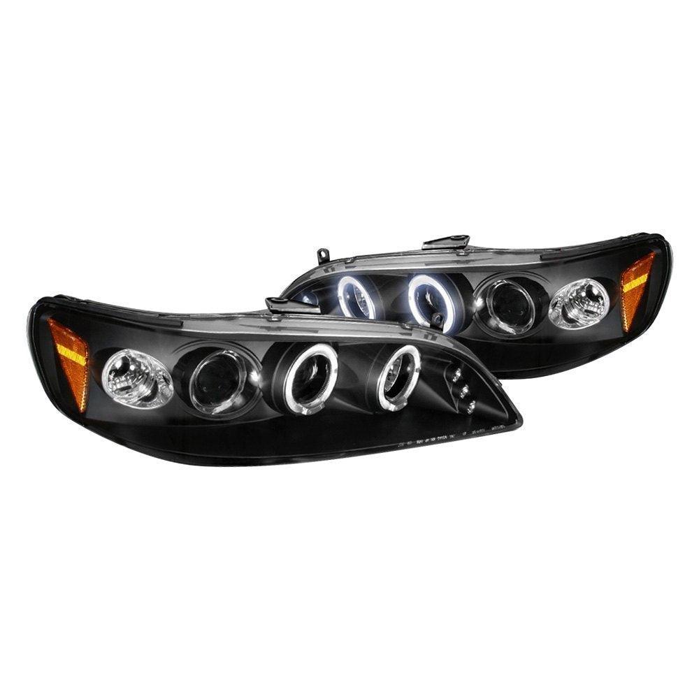 Spec-D Projector Headlights Honda Accord (98-02) w/ Dual LED Halo - Black or Chrome