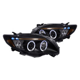 Spec-D Projector Headlights Toyota Corolla (09-10) w/ Halo & LED Accents - Black / Chrome