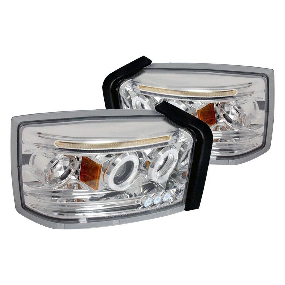 Spec-D Projector Headlights Dodge Dakota (05-07) Dual Halo - Black or Chrome Housing