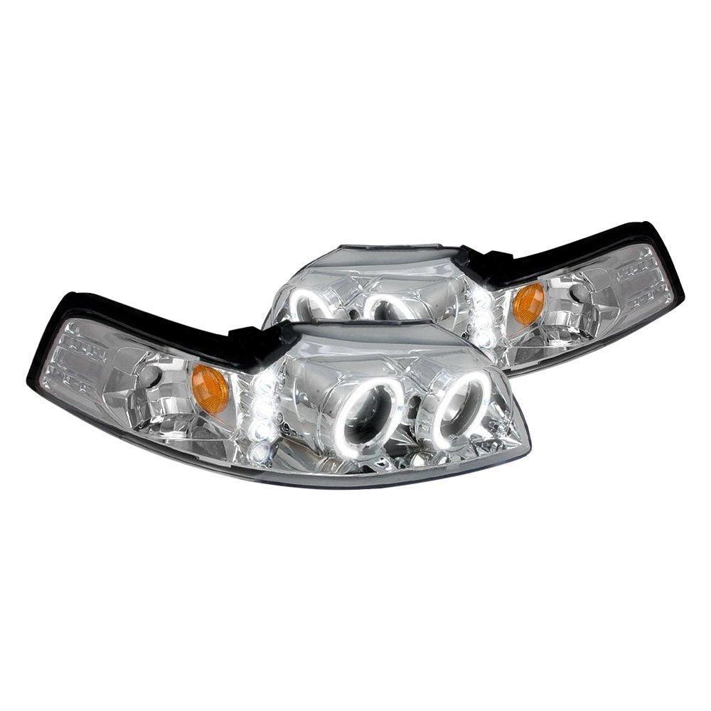 Spec-D Projector Headlights Ford Mustang (99-04) Dual Halo - Black or Chrome