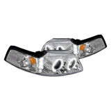 Spec-D Projector Headlights Ford Mustang (99-04) Dual Halo - Black or Chrome