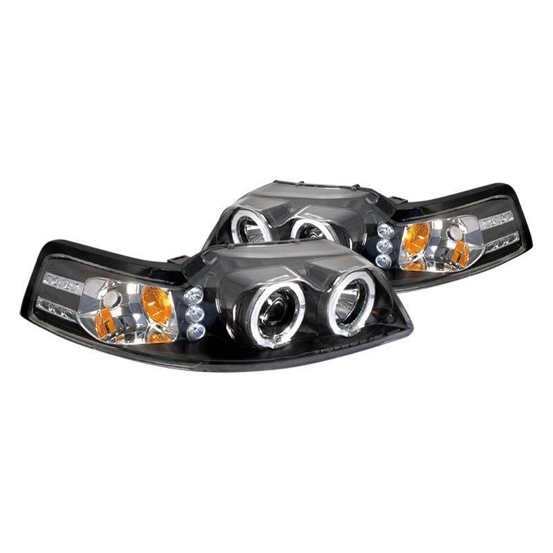 Spec-D Projector Headlights Ford Mustang (99-04) Dual Halo - Black or Chrome