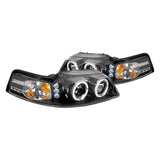 Spec-D Projector Headlights Ford Mustang (99-04) Dual Halo - Black or Chrome