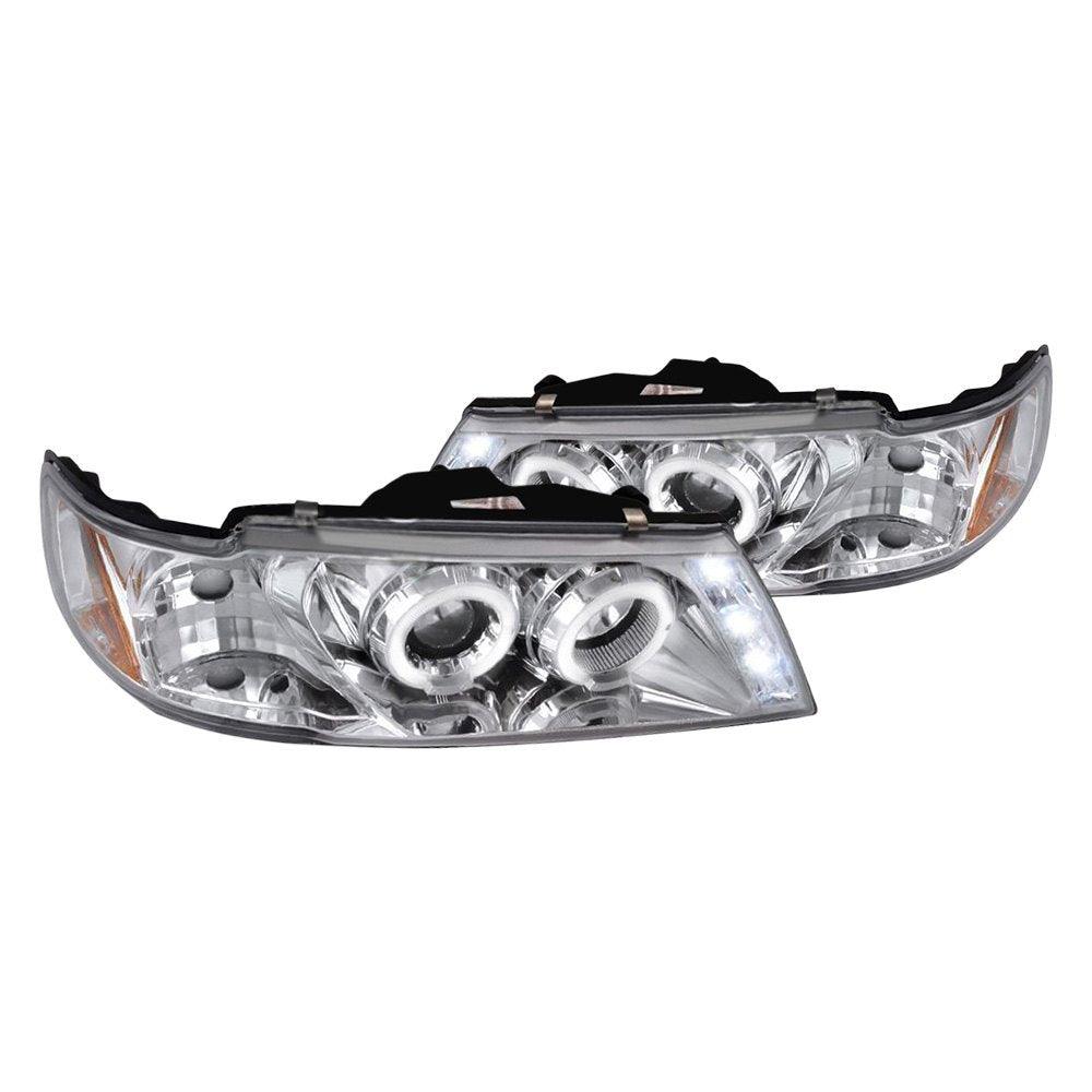 Spec-D Projector Headlights Nissan Sentra B14 / 200SX (95-99) Dual LED Halo - Black or Chrome