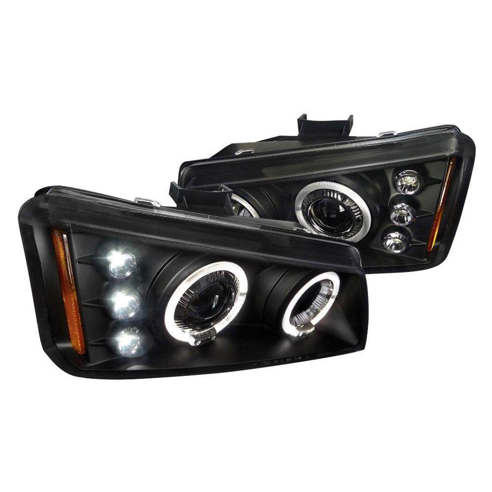 Spec-D Projector Headlights Chevy Silverado (03-07) Avalanche (03-06) [Dual Halo] Chrome or Black  Housing
