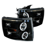 Spec-D Projector Headlights Chevy Silverado (2007-2013) Dual Halo - Black or Chrome