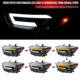 Spec-D Projector Headlights Toyota Tacoma (2016-2022) Switchback Sequential LED DRL - Black / Chrome / Smoked