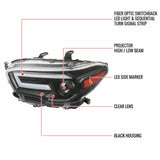Spec-D Projector Headlights Toyota Tacoma (2016-2022) Switchback Sequential LED DRL - Black / Chrome / Smoked