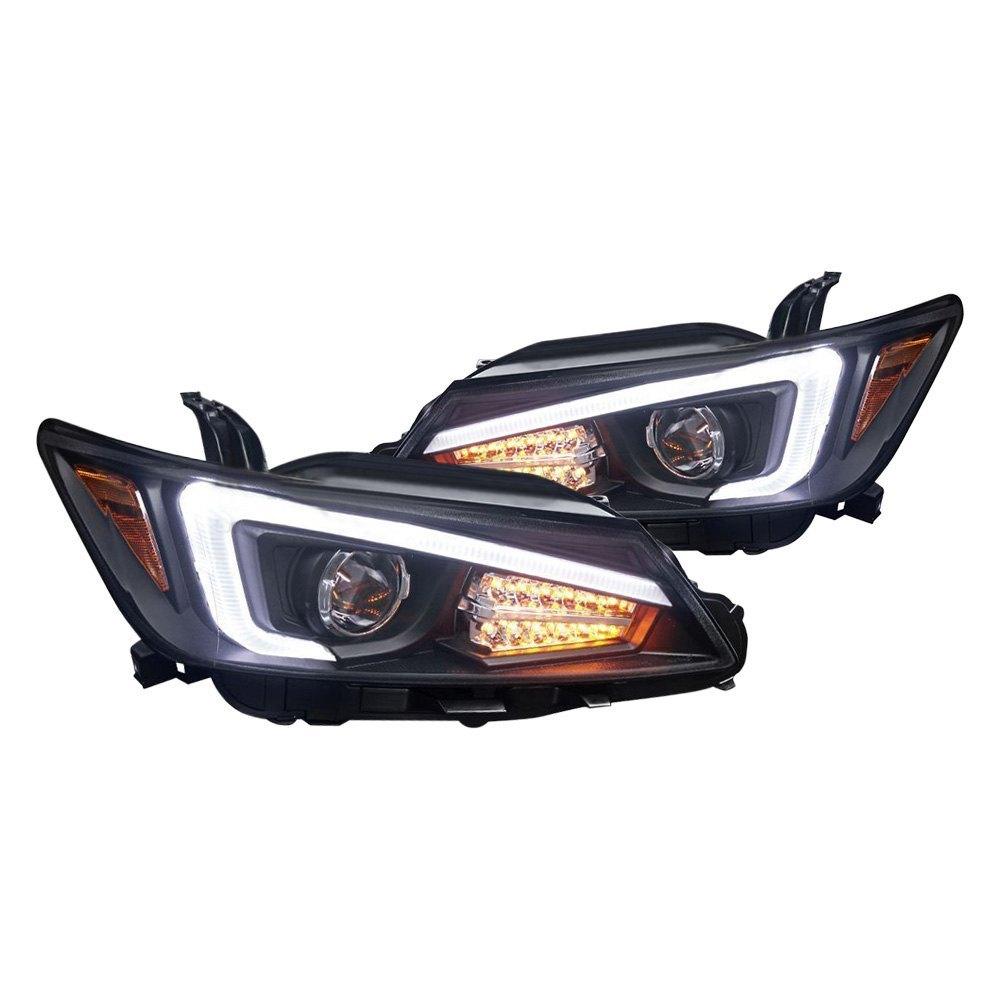 Spec-D Projector Headlights Scion tC (2011-2012-2013) w/ LED Bar - Black / Tinted / Chrome
