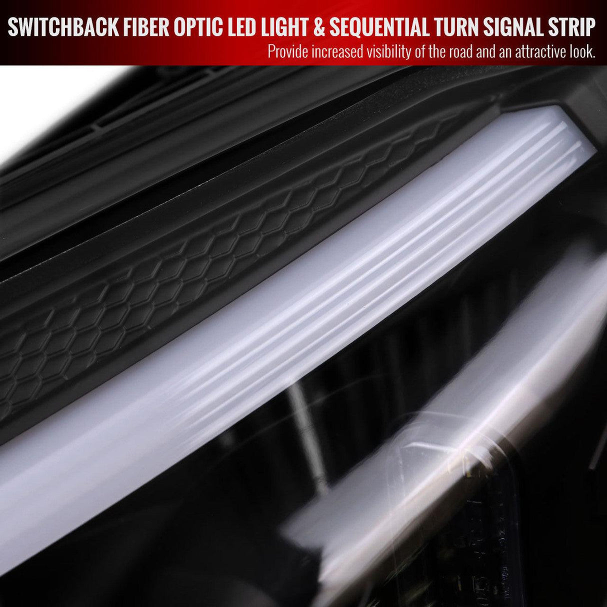 Mercedes C250 C300 C400 C450 Sedan W205 - Black / Chrome Projector Headlights LED DRL Bar (2015-2018) - K2 Industries