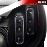Mercedes C250 C300 C400 C450 Sedan W205 - Black / Chrome Projector Headlights LED DRL Bar (2015-2018) - K2 Industries