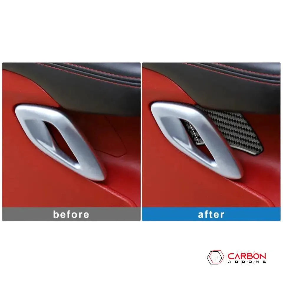 [2pcs] Carbon Fiber Interior Door Handle Trim Overlay for Dodge Challenger 2015-2023