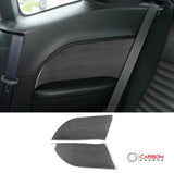 [2pcs] Carbon Fiber Rear Seat Arm Rest Panel Overlay for Dodge Challenger 2015-2023