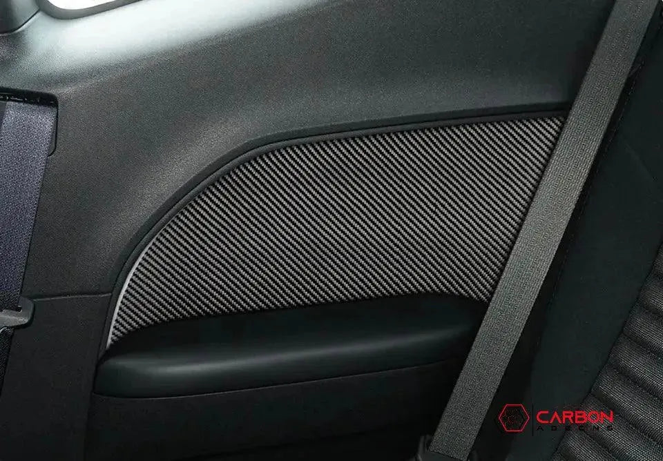 [2pcs] Carbon Fiber Rear Seat Arm Rest Panel Overlay for Dodge Challenger 2015-2023
