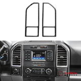 [2pcs] Real Carbon Dash Center AC Vent Trim Overlay | 2015-2020 F150