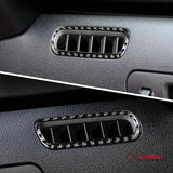 [2pcs] Real Carbon Fiber Door AC Vent trim Overlay For Mustang 2010-2014