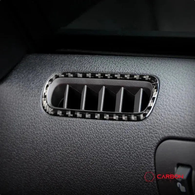 [2pcs] Real Carbon Fiber Door AC Vent trim Overlay For Mustang 2010-2014
