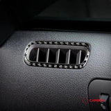 [2pcs] Real Carbon Fiber Door AC Vent trim Overlay For Mustang 2010-2014
