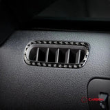 [2pcs] Real Carbon Fiber Door AC Vent trim Overlay For Mustang 2010-2014