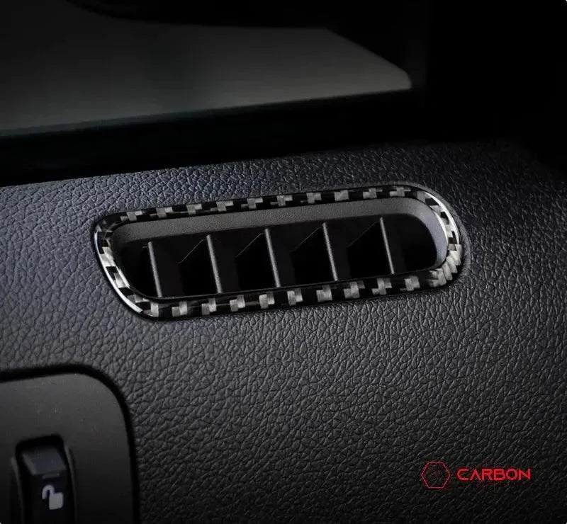 [2pcs] Real Carbon Fiber Door AC Vent trim Overlay For Mustang 2010-2014