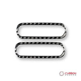 [2pcs] Real Carbon Fiber Door AC Vent trim Overlay For Mustang 2010-2014