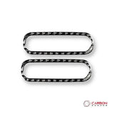 [2pcs] Real Carbon Fiber Door AC Vent trim Overlay For Mustang 2010-2014