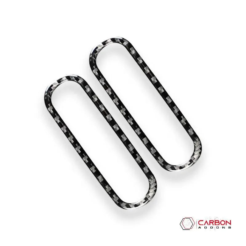 [2pcs] Real Carbon Fiber Door AC Vent trim Overlay For Mustang 2010-2014