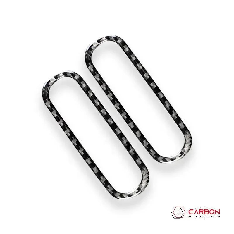 [2pcs] Real Carbon Fiber Door AC Vent trim Overlay For Mustang 2010-2014