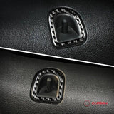 [2pcs] Real Carbon Fiber Door Lock Trim Overlay For Mustang 2012-2014