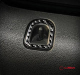 [2pcs] Real Carbon Fiber Door Lock Trim Overlay For Mustang 2012-2014