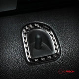 [2pcs] Real Carbon Fiber Door Lock Trim Overlay For Mustang 2012-2014