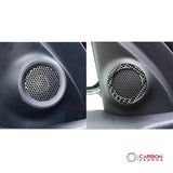 [2pcs] Real Carbon Fiber Door Speaker Trim Overlay for 2011+ Dodge Durango