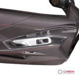 C8 Corvette 2020+ Real Carbon Fiber Window Switch Outer Trim Panel Frame Cover
