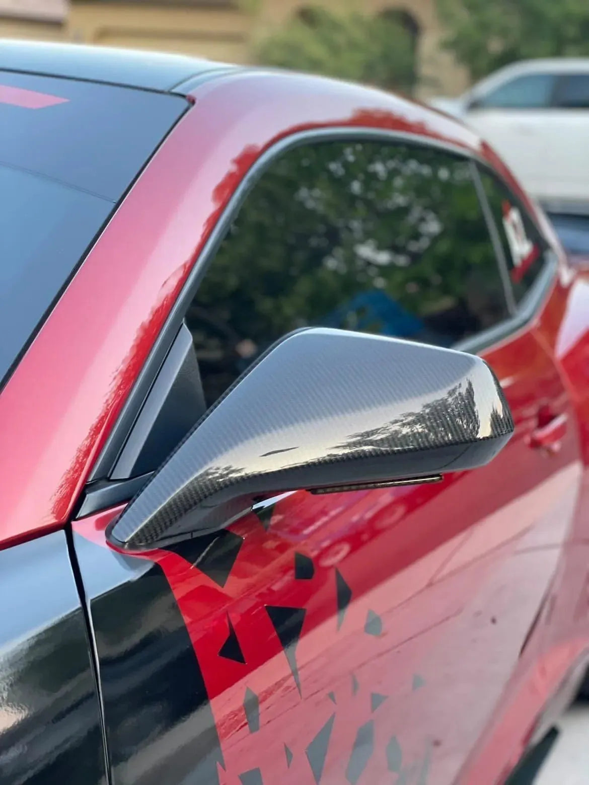 [2pcs Set] Carbon Fiber Mirror Cover for Chevy Camaro 2010-2015