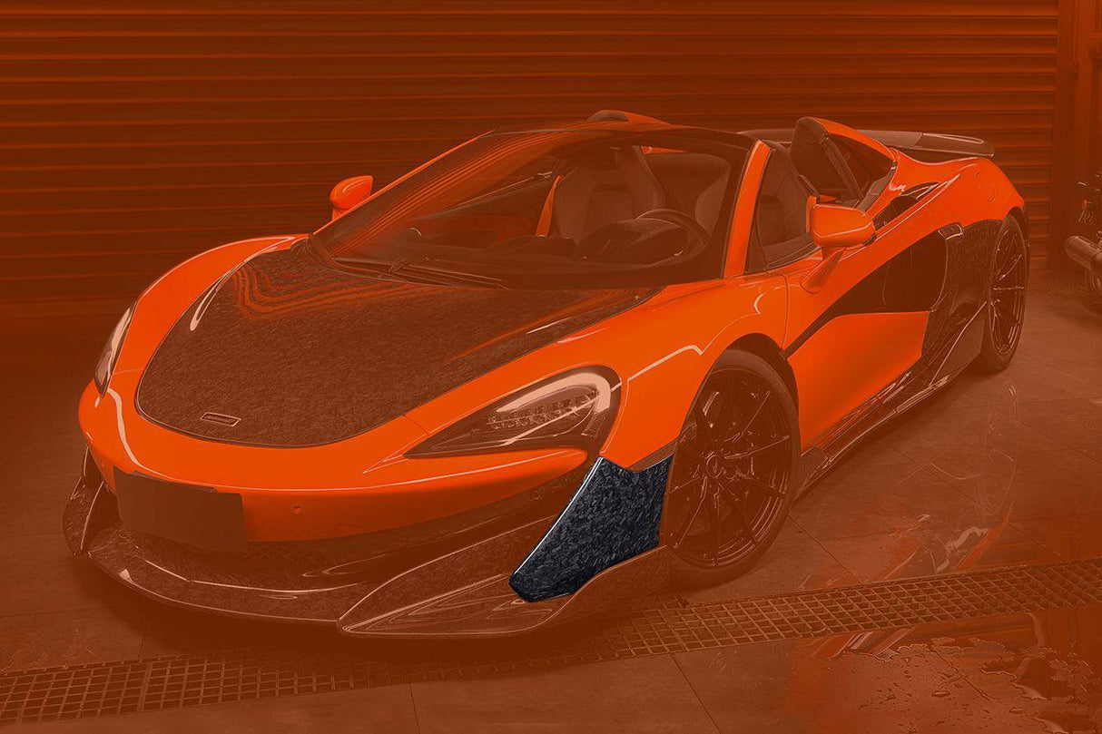 2018-2021 McLaren 600LT OEM Style Carbon Fiber front bumper side splitter